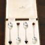 Set Of Four Silver Card Suits Spoons