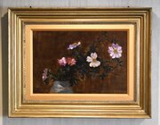 Still Life Oil Painting Of Dog Roses By H.G.Moon