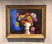 Still Life Oil Painting Of Flowers By Mary E Oddie