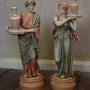 Superb large pair of Royal Dux figures