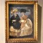 Unusual Victorian tinsel print applied with fabric