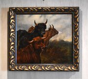 Victorian oil painting of highland cattle