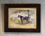 Victorian Watercolour Of A Horse