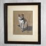 Watercolour of a cat by M.E.Hankinson