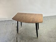 Petite Vintage Side Table With Brass Ferrules 