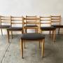 Set of 6 Mid-Century 1970’s dining chairs by Schreiber