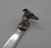 Antique English Silver Letter Opener - Greyhound