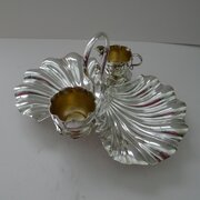 Antique English Silver Plated Strawberry Set C1895