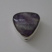 Antique English Silver & Amethyst Pill Box - 1913