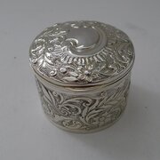 Antique English Sterling Silver Trinket Box