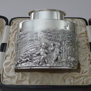 Antique Silver Tea Caddy By William Hutton & Sons 