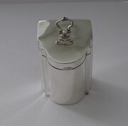 Antique Sterling Silver Tea Caddy - Knife Box Form