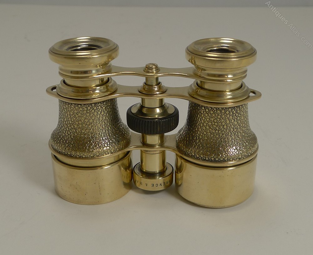 Antiques Atlas Binoculars By Lawrence And Mayo With Compass