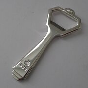 English Solid Sterling Silver Bottle Opener - 1971
