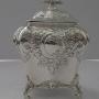 Fine English Solid / Sterling Silver Tea caddy- 1896