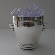French Art Deco Silver Plated Ice Cube Bucket