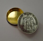 Hermes, Paris - Sterling Silver Pill Box With Coin