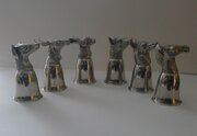 Mauro Manetti, Italy - Set 6 Figural Stirrup Cups