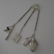 Victorian Silver Chatelaine William Comyns & Sons 