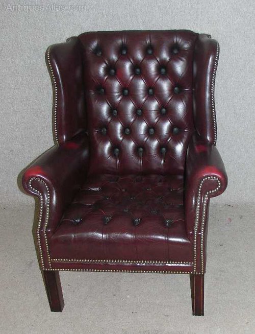 Antiques Atlas Burgundy Leather Chesterfield Highback Chair Burgundy Leather Chesterfield Highback Chair Chairs