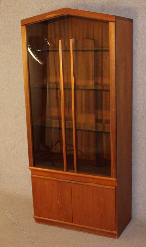 Antiques Atlas Glass Top Display With Cupboard Storage