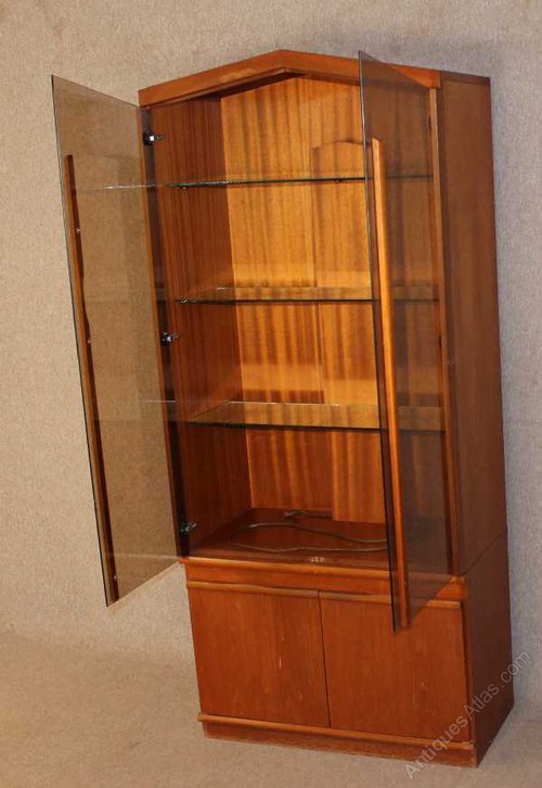 Antiques Atlas Glass Top Display With Cupboard Storage