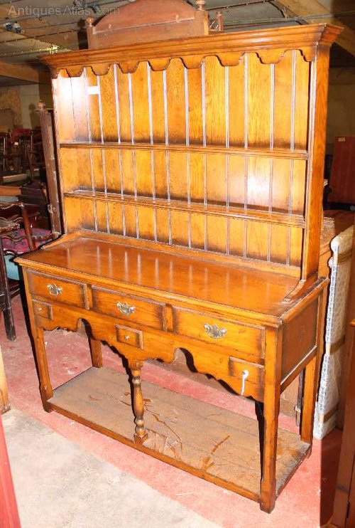 Antiques Atlas Golden Oak Farmhouse Dresser With Plate Rack