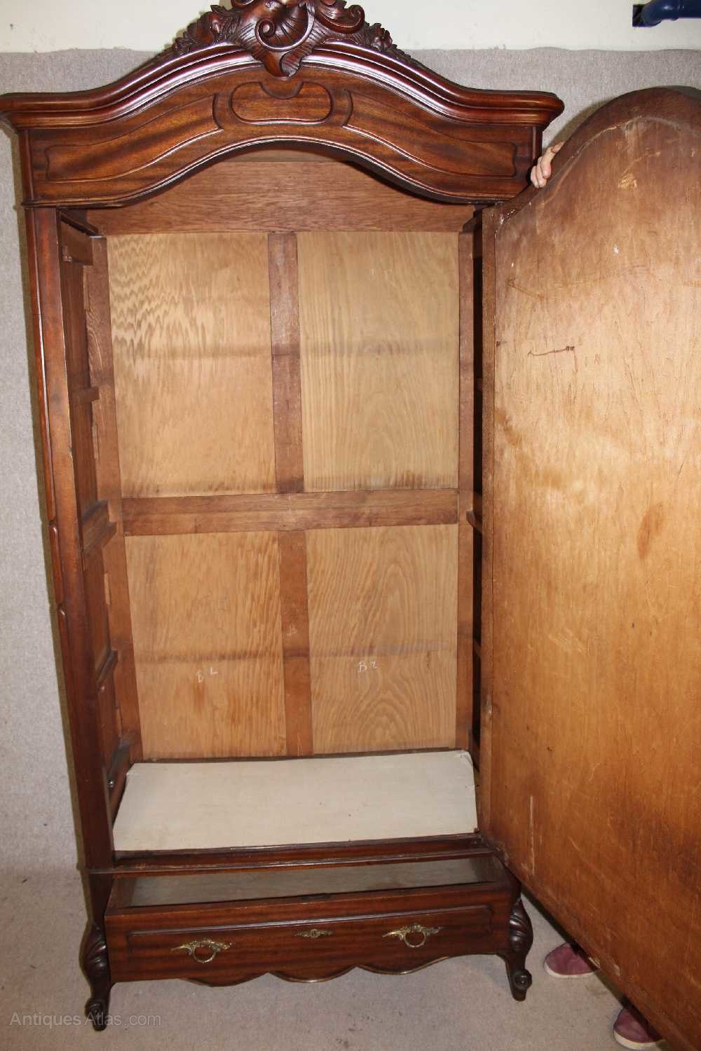 Louis XV Style Walnut 1 Door Mirrored Armoire Antiques Atlas