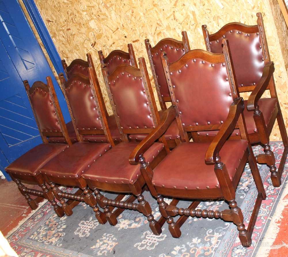 Antiques Atlas Old Charm Oak Drawleaf Table And Set 8 X Oak Chair