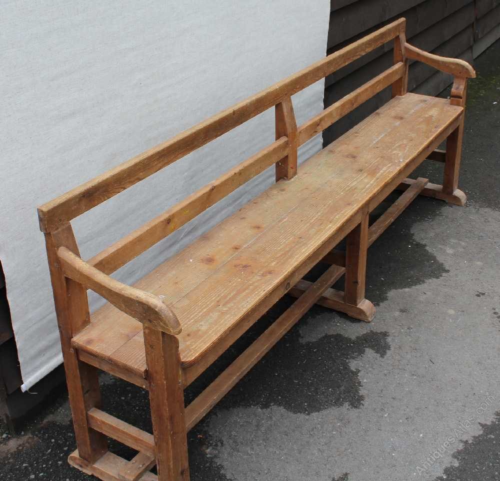 Pair Of Antique Pine Rustic Country Bench Seats Antiques Atlas
