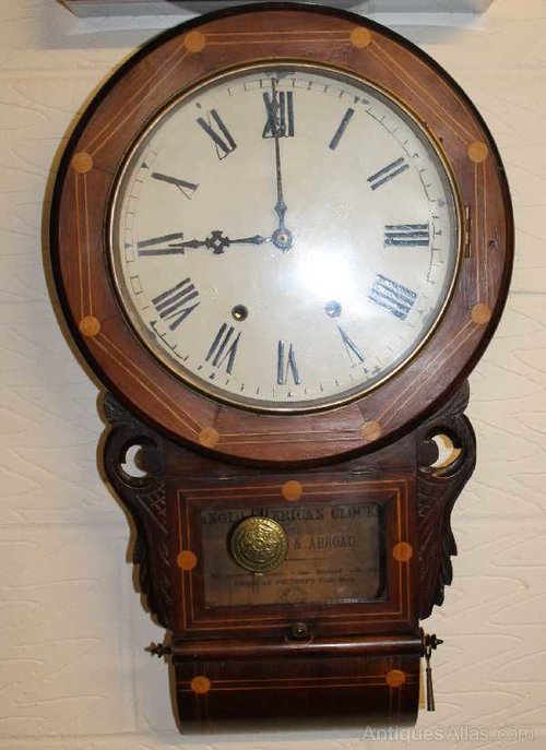 Antiques Atlas Round Wall Clock With Brass Pendulum