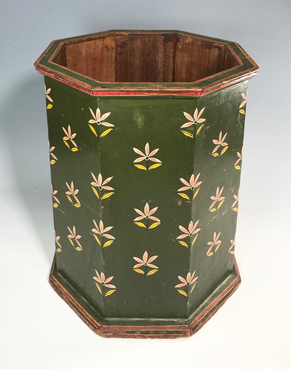 Antiques Atlas Edwardian Painted Mahogany Waste Paper Bin