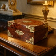 Victorian Amboyna Jewellery box by John Mechi