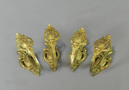 Antiques Atlas Two Pairs Of French Brass Curtain Tie Backs