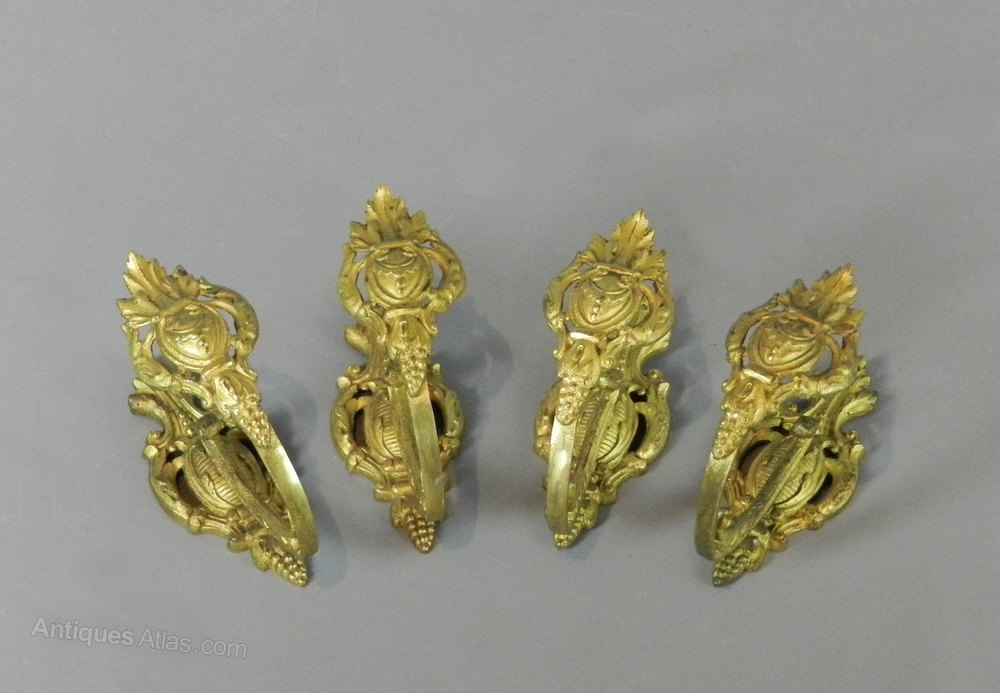 Antiques Atlas Two Pairs Of French Brass Curtain Tie Backs