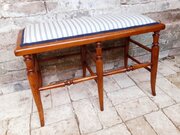 Antique Covered Stool Bench