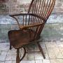 Georgian stick back Windsor Yew armchair