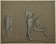 Drawing Nude Studies Attributed To W.B. Richmond