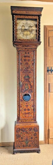 18th C Marquetry Longcase Clock Charles Louch