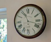 19thc Mahogany Station Clock London Fusee Movement