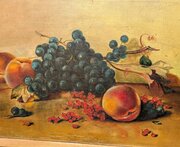 19th Century Oil On Canvas Still Life With Peaches