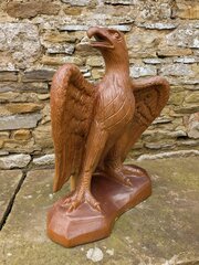 19th C Saltglaze Stoneware Eagle Garden Sculpture