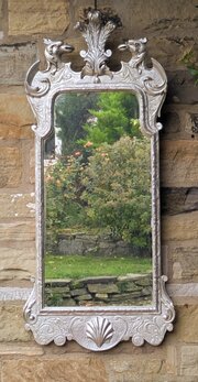 19th Century Siver Gilt Pier Glass Mirror Eagles 
