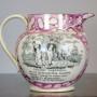19th Century Sunderland Pink Lustre Jug Sailors Fairwell