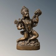 Antique Bronze Statue Hanuman With Sanjivani Parva