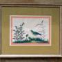 Antique Chinese Watercolour Painting Birds Among B