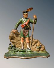 Antique Door Stop Cast Iron Scottish Highlander