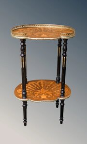 Antique French Inlaid Bedside Or Lamp Table Etager