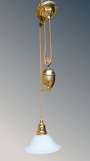 Antique Solid Brass Rise And Fall Light