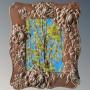 Art Nouveau Solid Copper Wall Mirror
